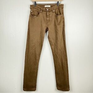 Fidelity Jeans Mens‎ 30X35 Brown Jimmy Slim Straight Stretch Denim